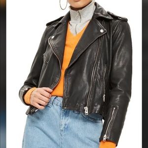Top Shop Strike Biker Leather Jacket